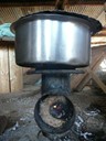 Cocina de briquetas