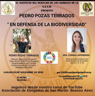 Conferencia telemática : "En defensa de la biodiversidad"