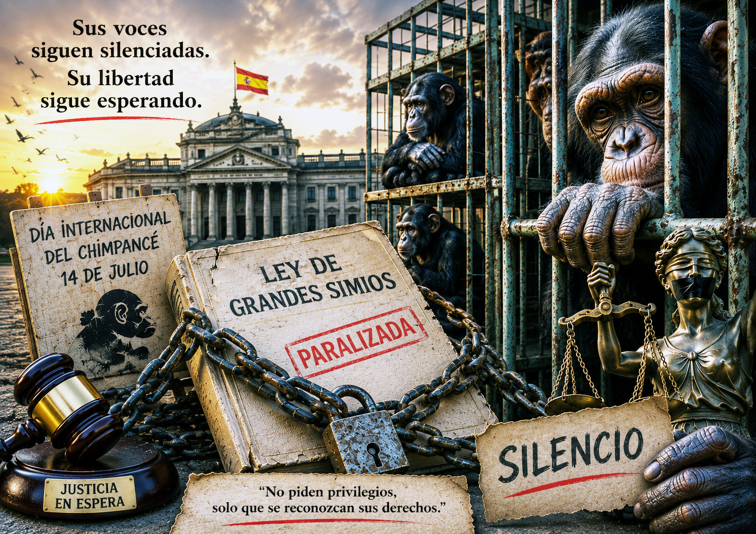 Ley de grandes simios. El gobierno calla