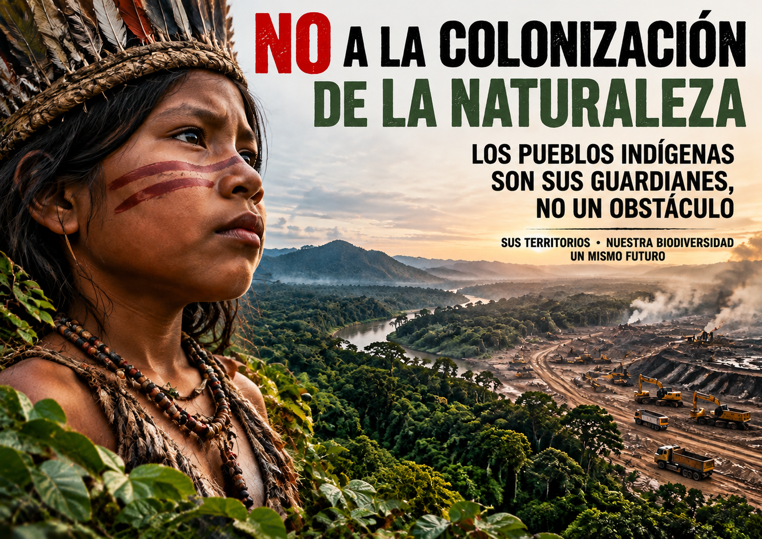 No a la colonización de la naturaleza.