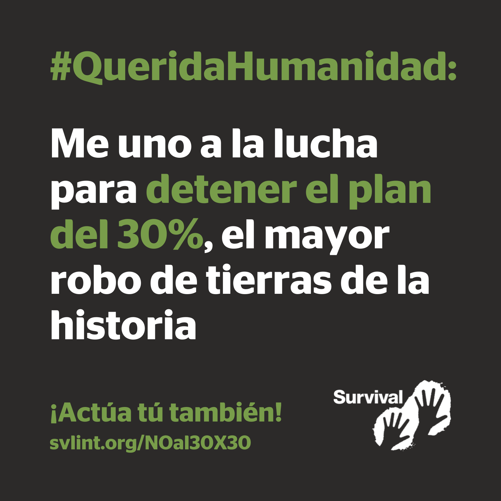 Proyecto Gran Simio se une a la campaña de Survival " Día de la Diversidad Humana"