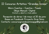 Segundo concurso literario y artístico en defensa de los grandes simios.